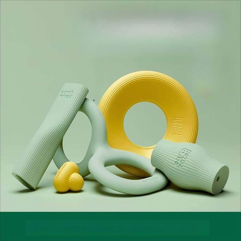 Игрушка Earth Rated для перетягивания для собак и щенков, Интерактивные игрушки для перетягивания для собак, Эргономичная рукоятка, Натуральная резина, Маленькая, Зеленая