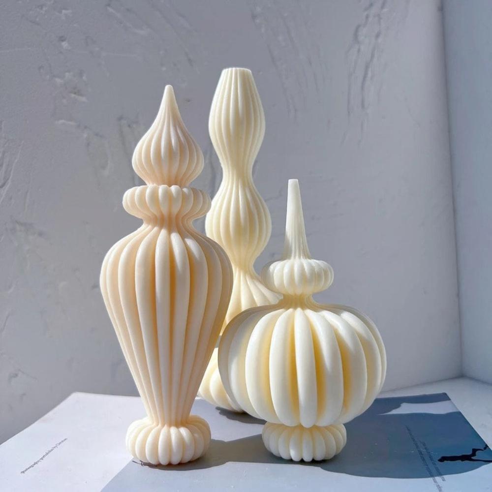 Taper Candle Silicone Mold Roman Pillar Soy Wax Mould Abstract Geometric Craft Wedding Decor DIY Irregular Vase Gypsum Party Favors Gifts