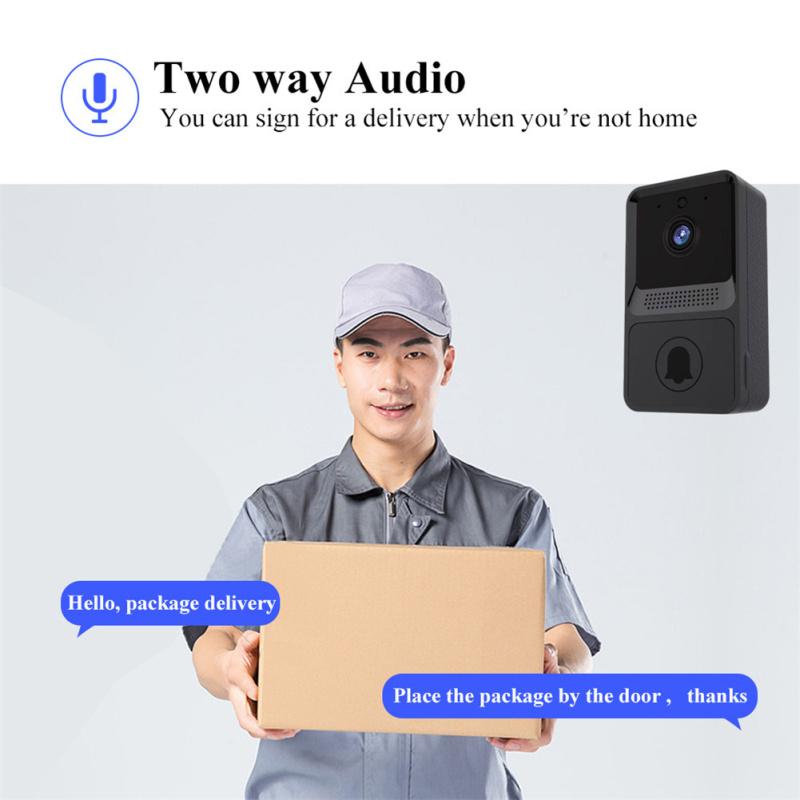 Wi-Fi видео дверной звонок, мини-беспроводная домашняя безопасность, защита домофона, двусторонняя аудиозапись, фото