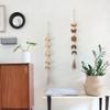 Home Decoration Tassel Celestial Ornament Wood Bead Garland Wall Hanging Wood Moon Phase