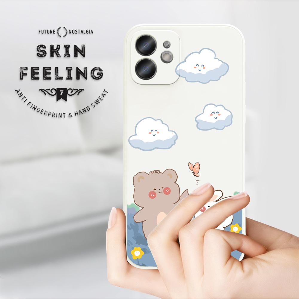 Прекрасный чехол для телефона с мультяшным медведем для Redmi Xiaomi POCO Note 10 Pro 9 9A 9T 10C 8 7 11 Lite 5G X3 M3 с квадратным краем, мягкие защитные чехлы для полной камеры