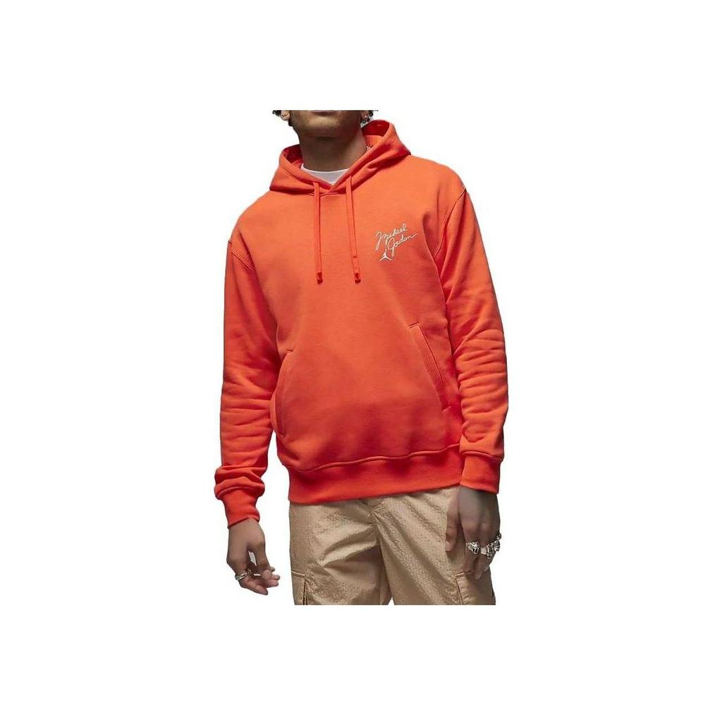 Jordan Letter Print Drawstring Hoodie Men Hoodies Orange DV7576-817