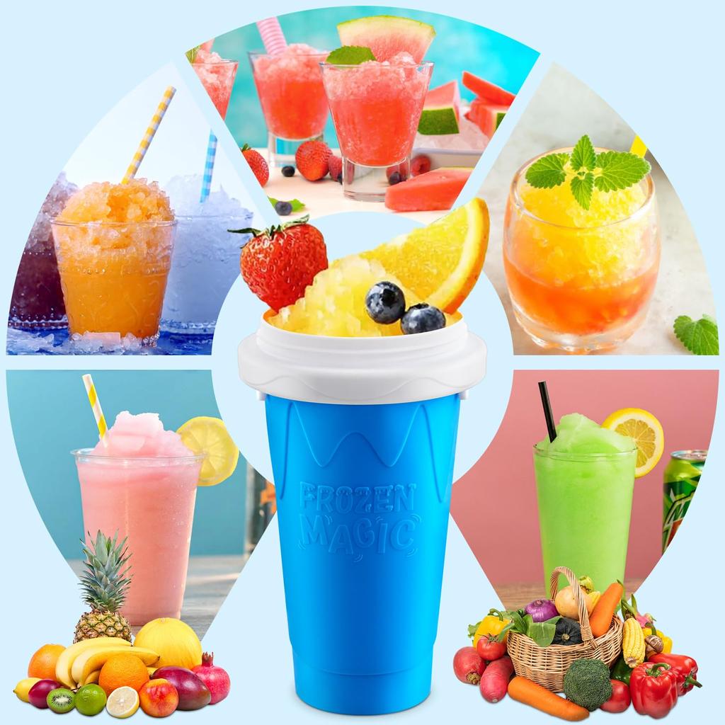 Summer Magic Slushy Maker Squeeze Cup Самодельный молочный коктейль-генератор Охлаждающий стакан Squee DIY для семьи