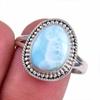 Natural Republic Larimar Gemstone 925 Solid Sterling Silver Gift Ring S.10 N8L34