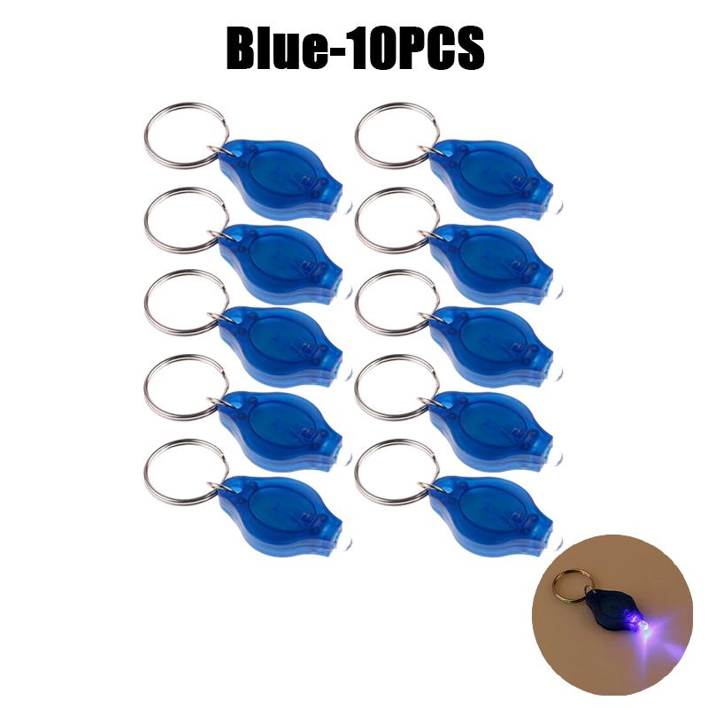 100 шт. мини светодиодный брелок фонарь УФ-фонарик УФ-свет карманный аварийный фонарь мини-фонарик черный свет брелок фонарики