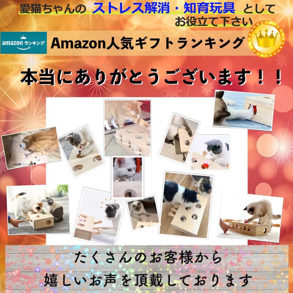 Pearpark Wooden Cat Toy Stylish Cat Toy Made of Carefully Selected Wood Safe Materials Cat Ball Pet Mouse Educational Toy Tickles the Curiosity of