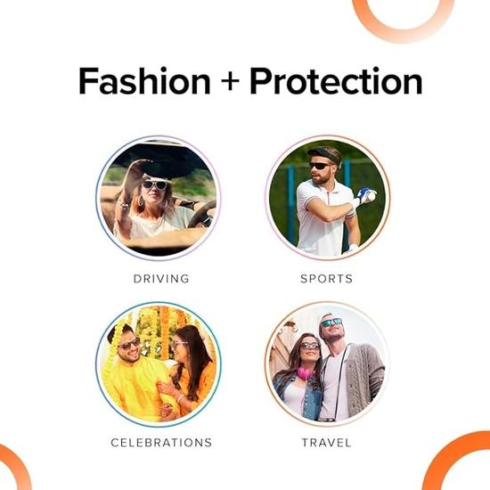 Поляризованные солнцезащитные очки Intellilens Hexagonal UV Protection для женщин | Очки для женщин | Большие | (Золото) (60-18-145)