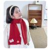 Children's scarves for winter, boys and girls, festive New Year dolls, cute big red warm scarves, fashionable gifts for gifting