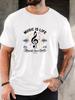 Unisex O Neck Tee Music Is Life Note Slogan Graphic Print Cotton Short Sleeve Loose Summer Breathable Daily Casual Basic Wear Top