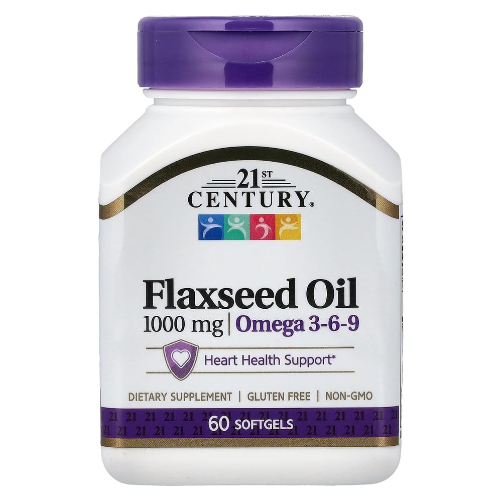 iHerb 21st Century Sentry Flaxseed Oil 1000mg Softgels, 60 Count
