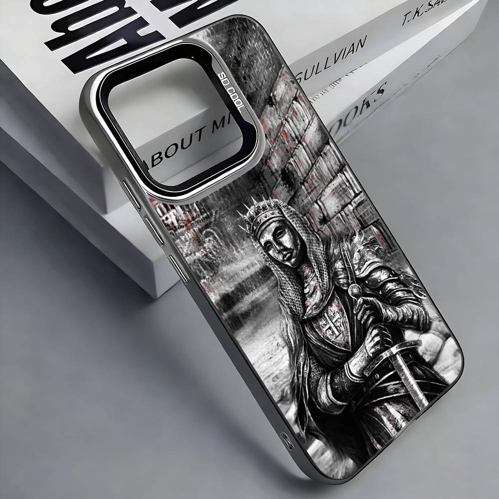 Яркий серебристый чехол для телефона Baldwin IV of Jerusalem Для IPhone 17 16 15 14 13 12 11 Plus Pro Max Plus