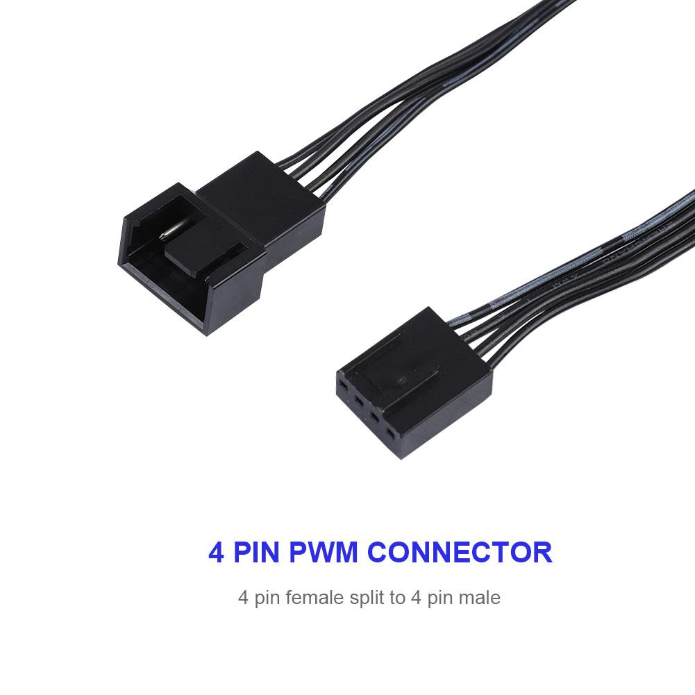 5PCS 4PIN удлинительный кабель питания вентилятора, ШИМ-разъем для корпуса вентилятора удлинительный кабель питания для компьютера