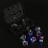 7 шт./компл. светодиодные игральные кости Type-C перезаряжаемые RGB светящиеся многосторонние игральные кости D4 D6