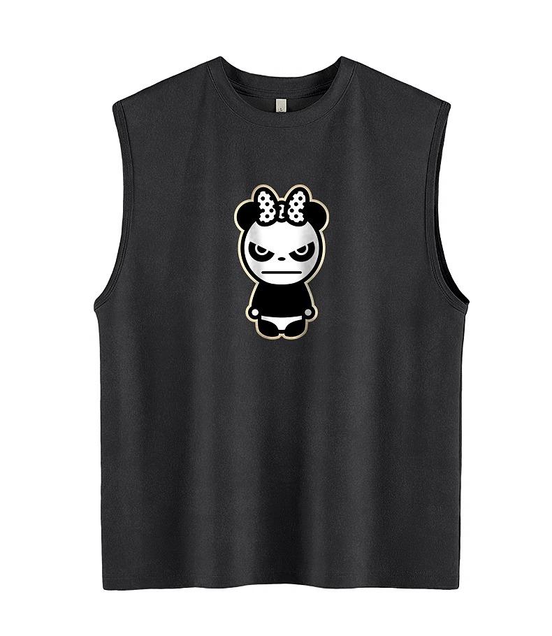 Hello Hipanda Panda Trendy Brand Suede Pink Vest