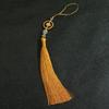 2PC 15cm Handmade Soft Tassels Lotus Pendant Jade Leaves Tassel with Loops for Jewelry Making DIY Projects Bookmarks