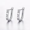 925 Silver Cubic Zirconia Zircon Hoop Drop Earrings for Women Wedding Jewelry