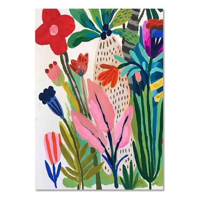 Tropical Colorful Girl Car Flower Koala Leopard Wall Art Canvas Painting Posters And Prints Wall Pictures For Living Room Decor No Frame