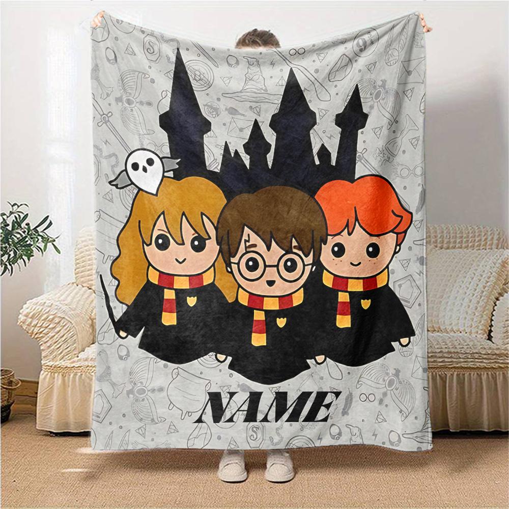 Custom Name Magic Wand Legend blanket for Couch & Bed, Plush Cozy Fuzzy Blanket Super Soft & Warm Blankets for Fall and Winter. 090883