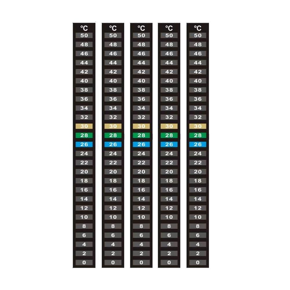 5Pcs 4-36 0-50 Aquarium Number Sticky Dual Scale Stick-on Thermometer Aquarium