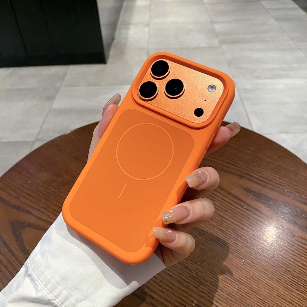 Оригинальный однотонный жидкий силикон для чехла MagSafe для iPhone 17 Pro 17 Pro Max, большое окно, ощущение кожи, противоударный чехол