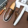 Мужские повседневные кожаные туфли ручной работы, мокасины без застежек, уличные туфли для мужчин, туфли на плоской подошве, для отдыха, прогулок, вождения, мокасины