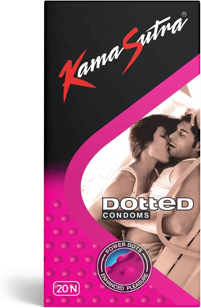 KAMASUTRA 40 ШТ. Комбо Точечные Латексные Премиум Презервативы для Мужчин Extra Задержка Времени Удовольствие (Упаковка 2x20)