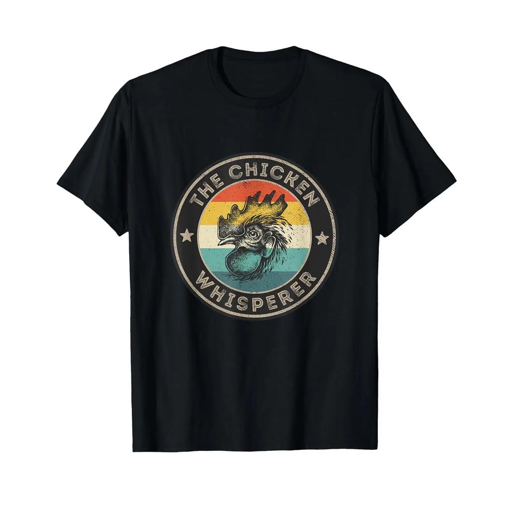 Chicken Whisperer T Shirt Vintage Retro Chickens Farmer Vintage Graphic Fashion Homme Casual Soft Unisex Breathable