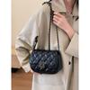 Small Fragrant Style Plaid Chains Crossbody Bag Women Spring New Retro Simple Shoulder Bag Embroidery Line Small Square Bag