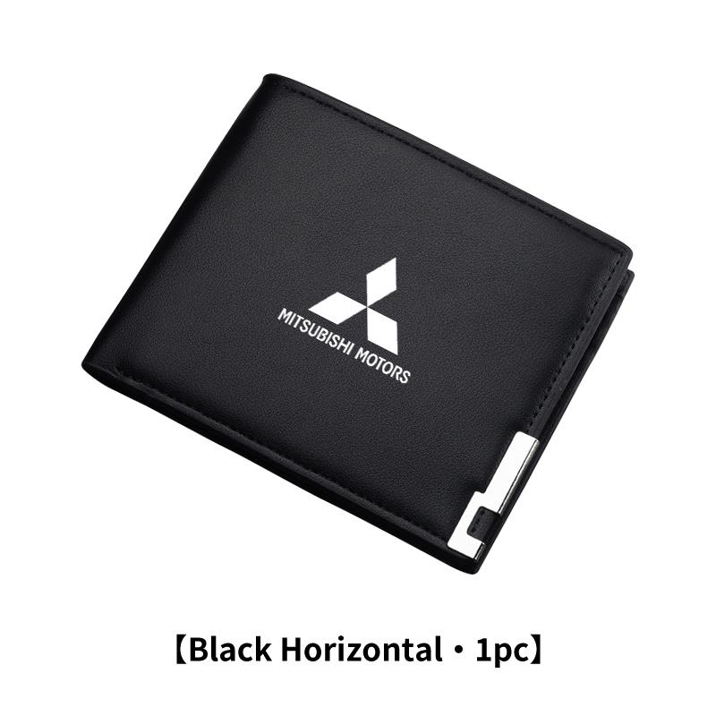 xkhr10 Men Leather Zipper Wallet Coin Pocket Vintage Big Capacity Male Short Money Purse For Mitsubishi Outlander Lancer Eclipse Mirage