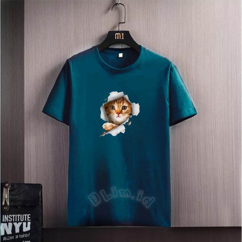 3D Кошки Футболки Крутые Мужские Футболки Мужская Одежда