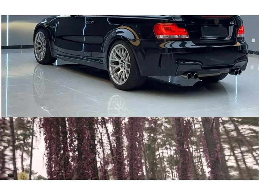 Комплект переднего бампера M и заднего диффузора для BMW 1 серии E82/E87 с решеткой противотуманной фары