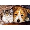 Home Decor DIY 5D Diamond Embroidery Cat and Dog Cross Stitch Set Hobby Craft