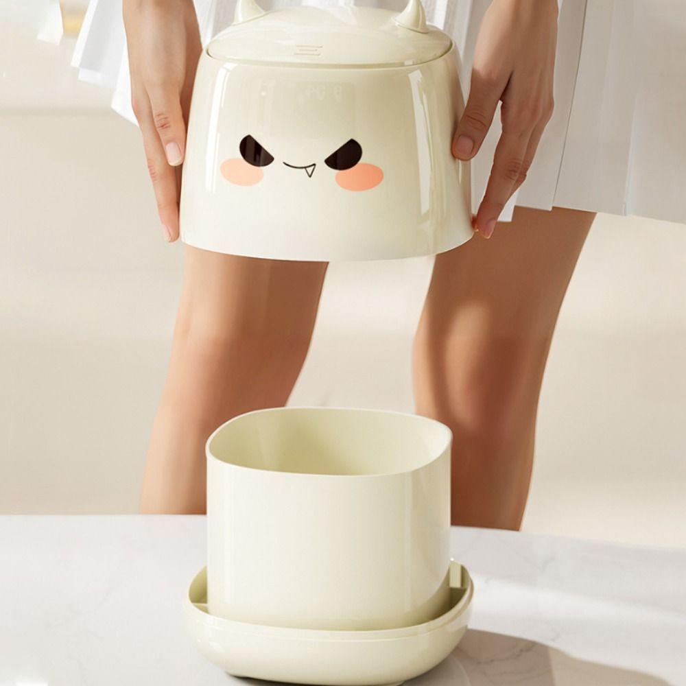 Cartoon Mini Trash Can Simple Design Desktop Trash Can Stylish Dust Bin Office