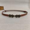 Shape Rose Flowers Buckle Women Leather Waist Belt For Everyday Wear Fashion