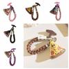 Anti-lost Leather Pizza Pendant Safety Chain Hanging Lanyard Keychain  Gifts