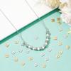60Pcs 2 Colors 304 Stainless Steel Spacer Beads, Square, Mixed Color, 6x6x0.8~0.9mm, Hole: 1.2mm, 30pcs/color