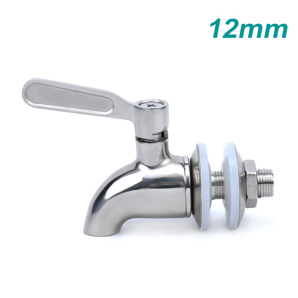 Кран для винной бочки из нержавеющей стали, кран для напитков, сока, горячей воды, шаровой кран, банка для вина 16 мм/12 мм, аксессуары для домашнего бара