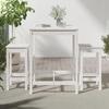 VidaXL 3-piece Garden Bar Set White Solid Pine Wood, Bar Set, Furniture Set, Bar Set 3154726