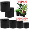 10Pack 3/5/7/10/Gallon Fabric Root Pots Home Garden Smart Plant Grow Bags UK