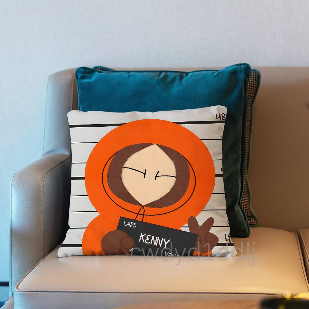Kenny SSouth Park Pillow Case Short Plush Sofa Decorative Gift Home Doublesided Printing Cushio