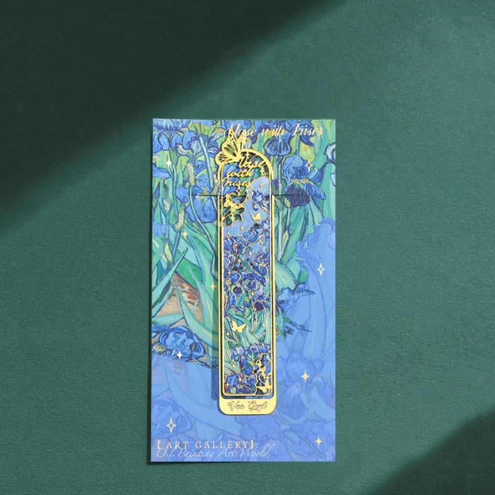 Hollow Metal Bookmark Oil Painting Pagination Mark Multifunctional Book Page Marker  Gifts