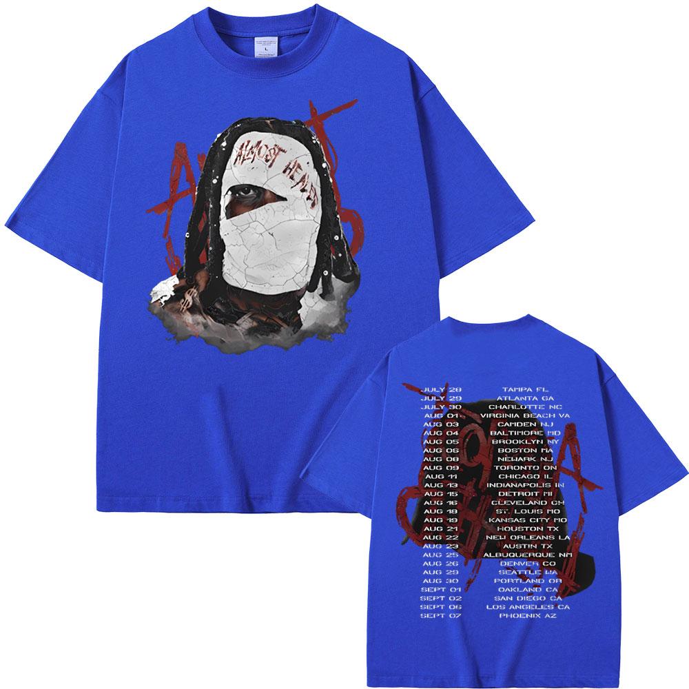 Футболка Rapper Lil Durk Healing Tour Мужская Женская Хип-хоп Мода Винтажная Оверсайз Футболка Мужская Повседневная 100% хлопок Короткий рукав