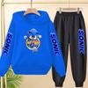 Kids 3-12Yrs Autumn Hoodie Anime Products Clothing Sports Pullover Sweatshirt+Pants Two-Piece Set Boys Girls Toddler Leisure Set