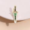 Stylish Cartoon Dragon Dagger Brooch Colorful Alloy Pin Versatile Decorative Accessory