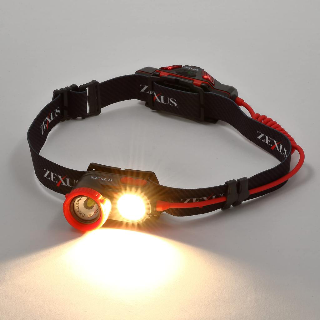 Fuji Lighting ZEXUS Rechargeable LED Light 1200 Main LED Run Up To 35 and Warm ZX-R730 [Maximum Lumens, Time Hours, White, Red, White]