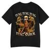 Vintage Tung Tung Sahur Funny Baseball Bat Meme Tshirt Mens Clothing Fashion Style T Shirts Unisex Summer Cotton Tshirts