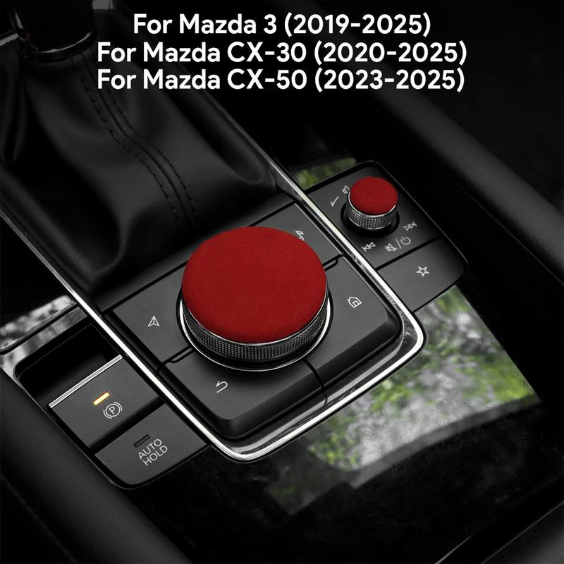 Верхняя наклейка с замшевой отделкой для Mazda 3 Axela -2025 CX30 CX-30 -2025 CX50 CX-50 -2025 Автомобильный мультимедийный регулятор центральной консоли