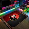 Stade Rennais FC Design Crystal Velvet Carpet Cozy Non?Slip Printed Rug For Bedroom Living Room Entrance