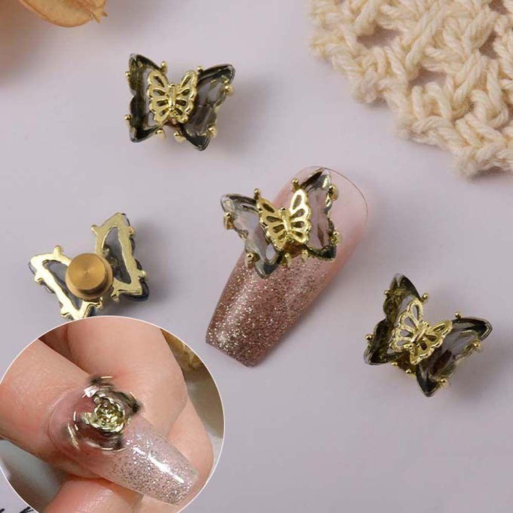 Accessories Butterfly Nail Art Rhinestones Nail Jewelry Nail Art Decorations Rotating Nail Drills