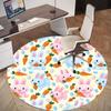 1pc Easter Bunny Round Chair mat Area Rug - Non-Slip, Floor Mat for Office, Bedroom, and Indoor Decor -1002177
